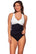 Front view of Sunsets Roll The Dice Elsie Tankini Top