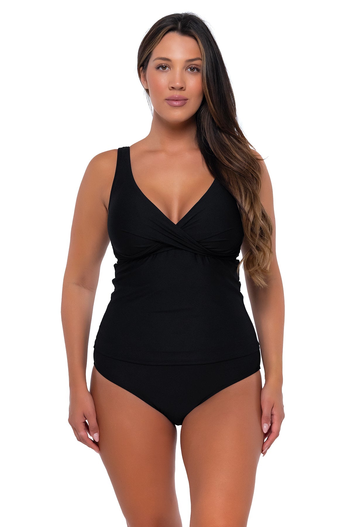 Sunsets Women's Swimwear Black Elsie Tankini Bikini Top