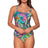 Front view of Sunsets Lush Garden Taylor Tankini Top