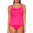 Front view of Sunsets Neon Pink Taylor Tankini Top