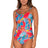 Front view of Sunsets Tiger Lily Taylor Tankini Top