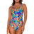 Front view of Sunsets Alegria Taylor Tankini swim top with Alegria Hannah High Waist bikini bottom