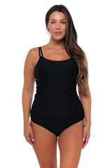 Sunsets Black Taylor Tankini Top