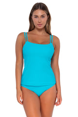 Sunsets Women's Swimwear Blue Bliss Taylor Tankini Bikini Top