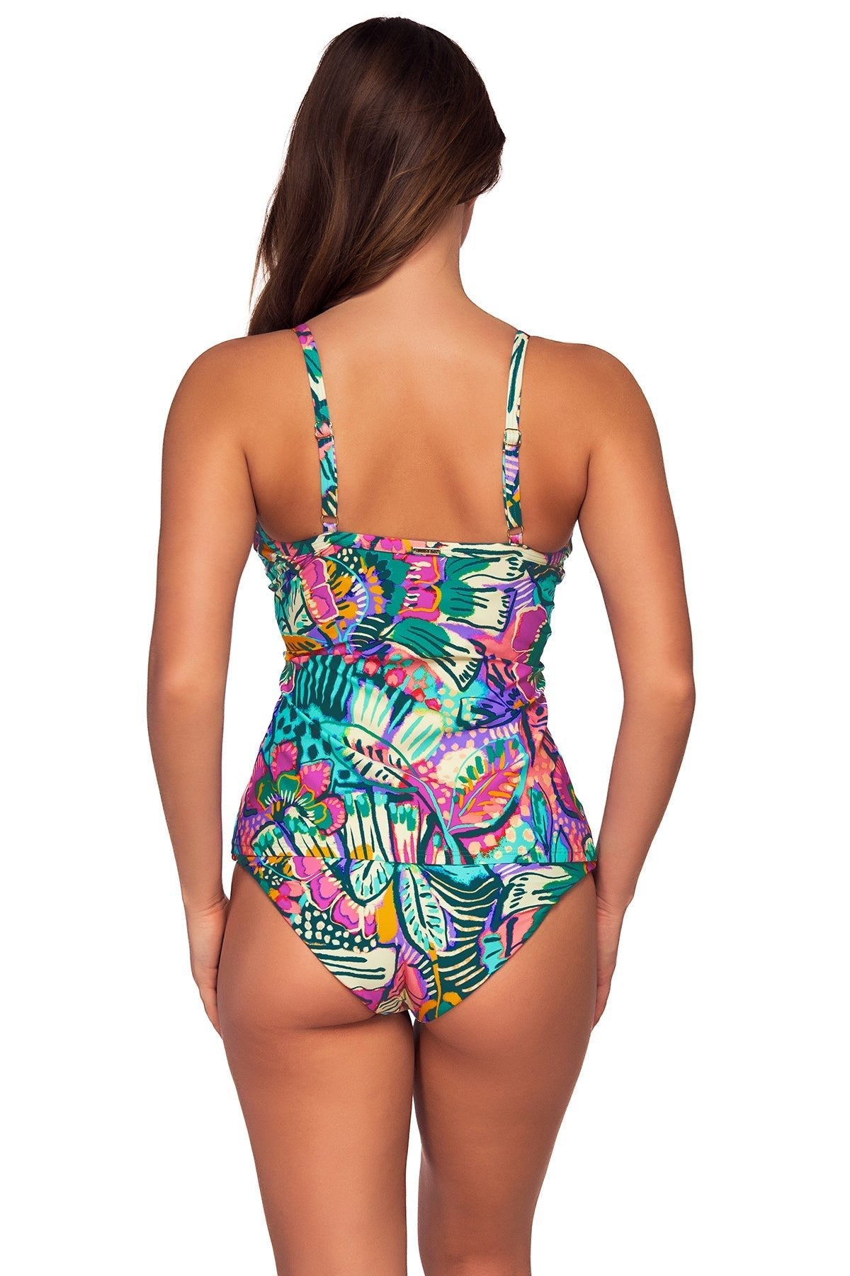 Back view of Sunsets Lush Garden Forever Tankini Top