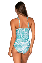 Back view of Sunsets Moon Tide Forever Tankini Top