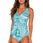 Front view of Sunsets Moon Tide Forever Tankini Top