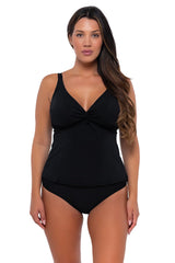 Sunsets Black Forever Tankini Top