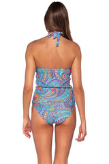 Back view of Sunsets Paisley Pop Heidi Tankini Top