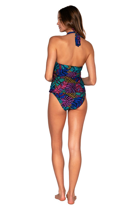 Back view of Sunsets Panama Palms Heidi Tankini Top