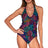 Front view of Sunsets Panama Palms Heidi Tankini Top