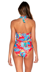 Back view of Sunsets Tiger Lily Heidi Tankini Top