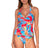 Front view of Sunsets Tiger Lily Heidi Tankini Top