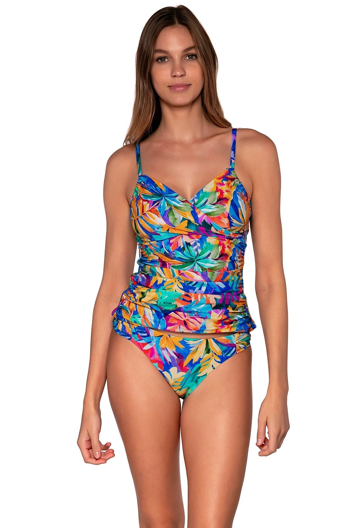 Front view of Sunsets Alegria Simone Tankini Top