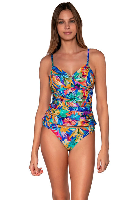 Front view of Sunsets Alegria Simone Tankini Top