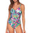 Front view of Sunsets Lush Garden Simone Tankini Top