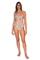 Front view of Sunsets Phoenix Simone Tankini Top