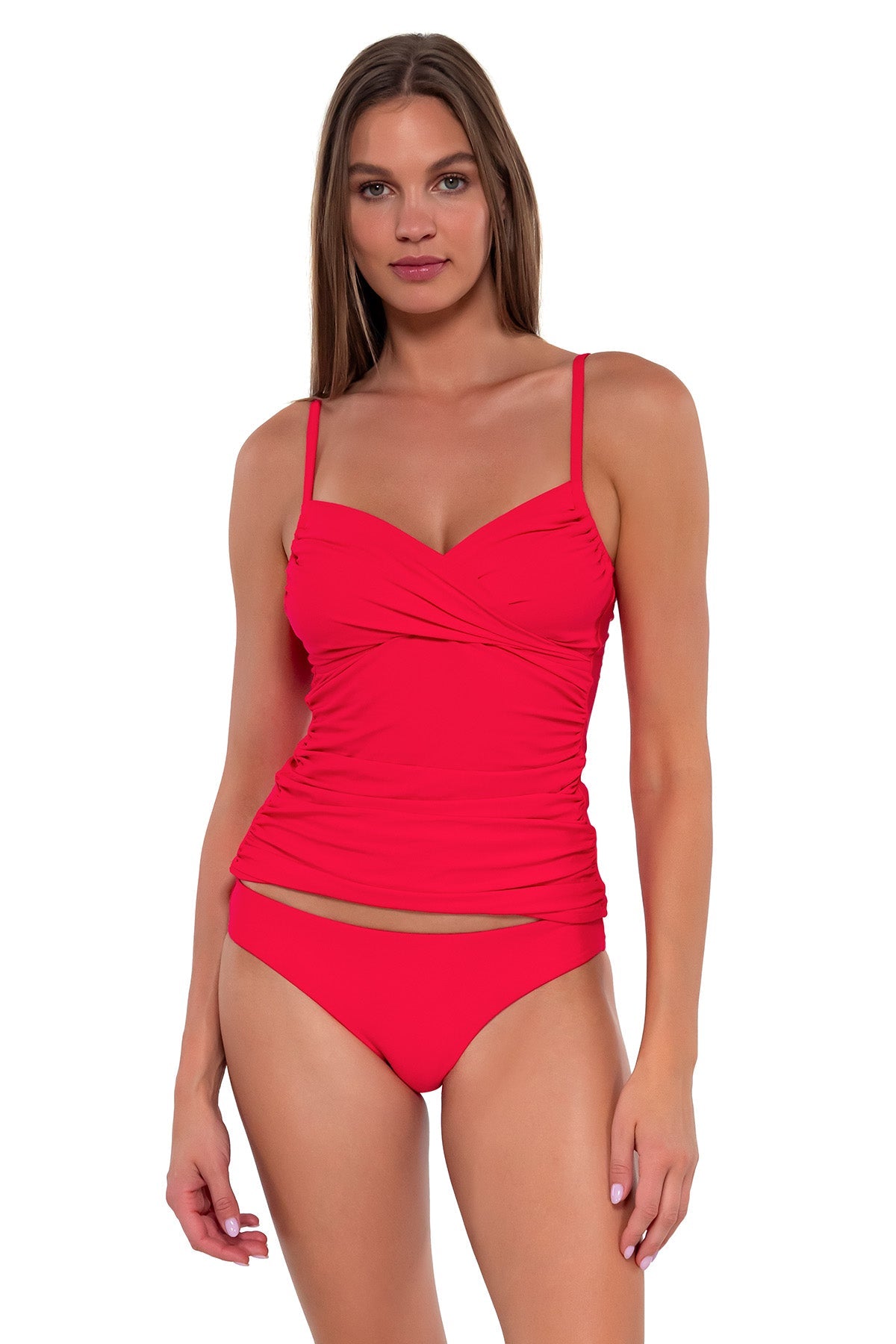 Sunsets Women's Swimwear Geranium Simone Tankini Bikini Top