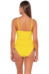 Sunsets Women's Swimwear Lemon Zest Sandbar Rib Simone Tankini Bikini Top