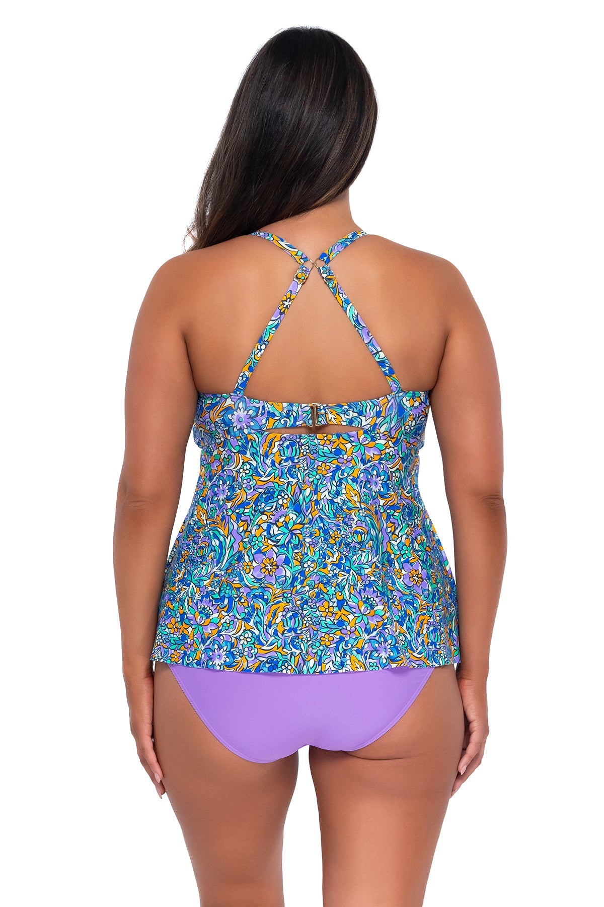 Sunsets Escape Pansy Fields Tori Tankini Top