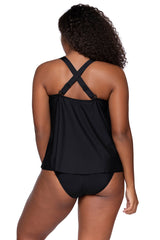 Sunsets Women's Swimwear Escape Black Sadie Tankini Bikini Top