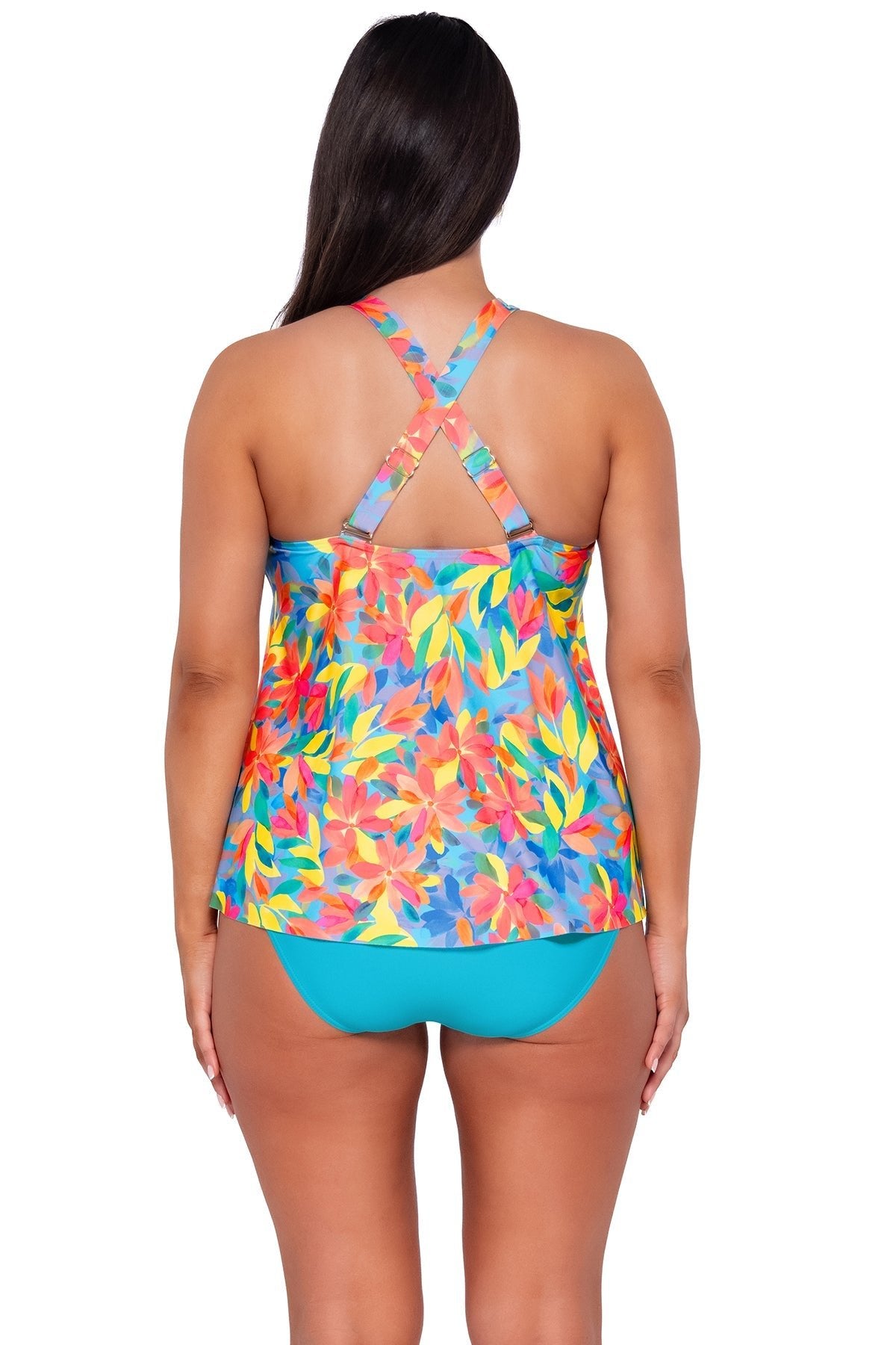 Sunsets Women's Swimwear Escape Shoreline Petals Sadie Tankini Bikini Top