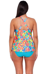 Sunsets Women's Swimwear Escape Shoreline Petals Sadie Tankini Bikini Top