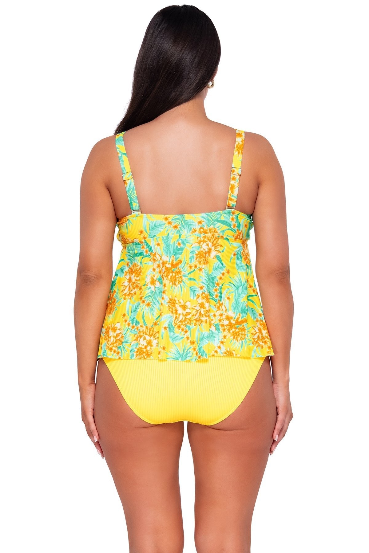 Sunsets Women's Swimwear Escape Golden Tropics Sandbar Rib Marin Tankini Bikini Top