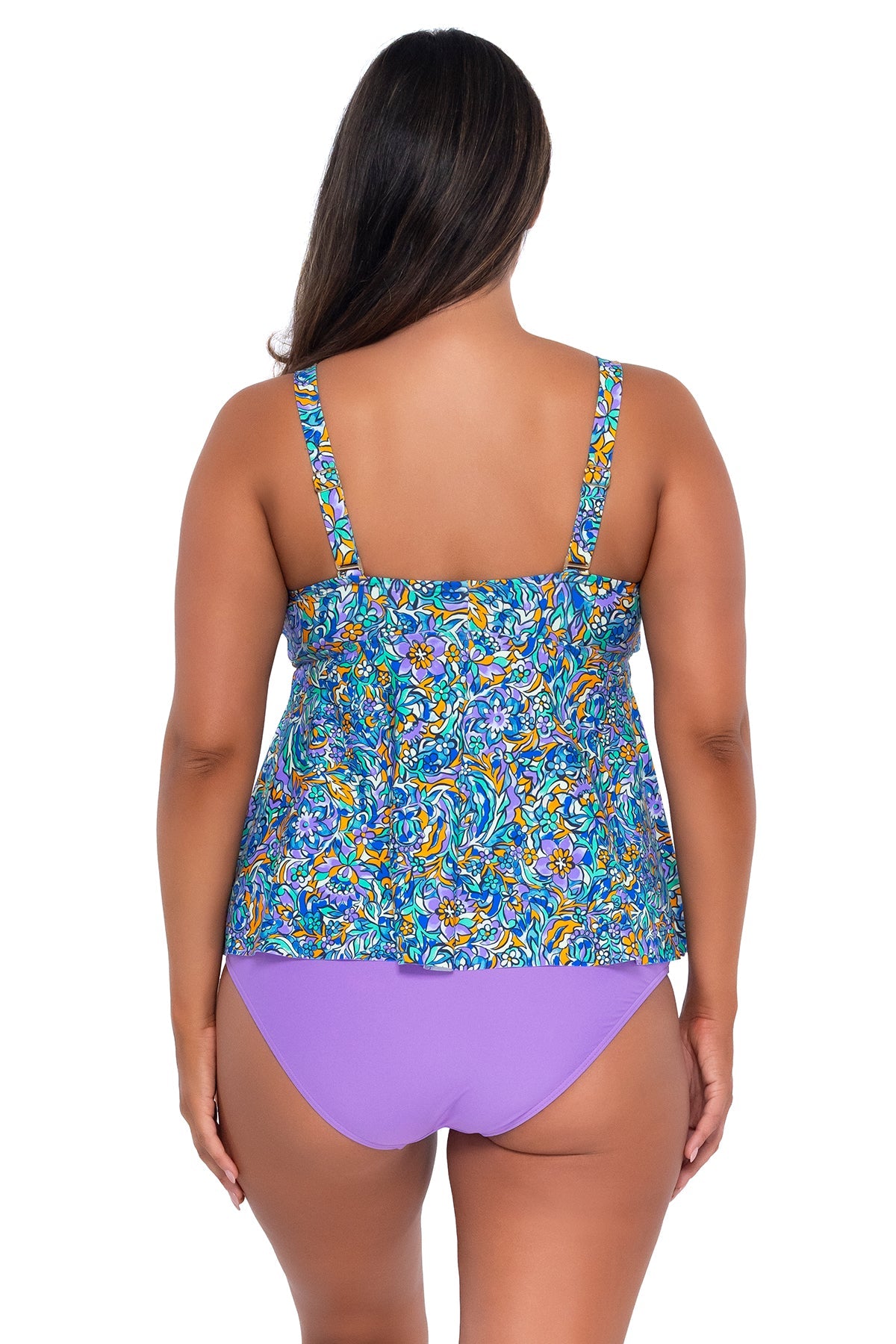 Sunsets Women's Swimwear Escape Pansy Fields Marin Tankini Bikini Top