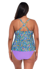 Sunsets Women's Swimwear Escape Pansy Fields Marin Tankini Bikini Top