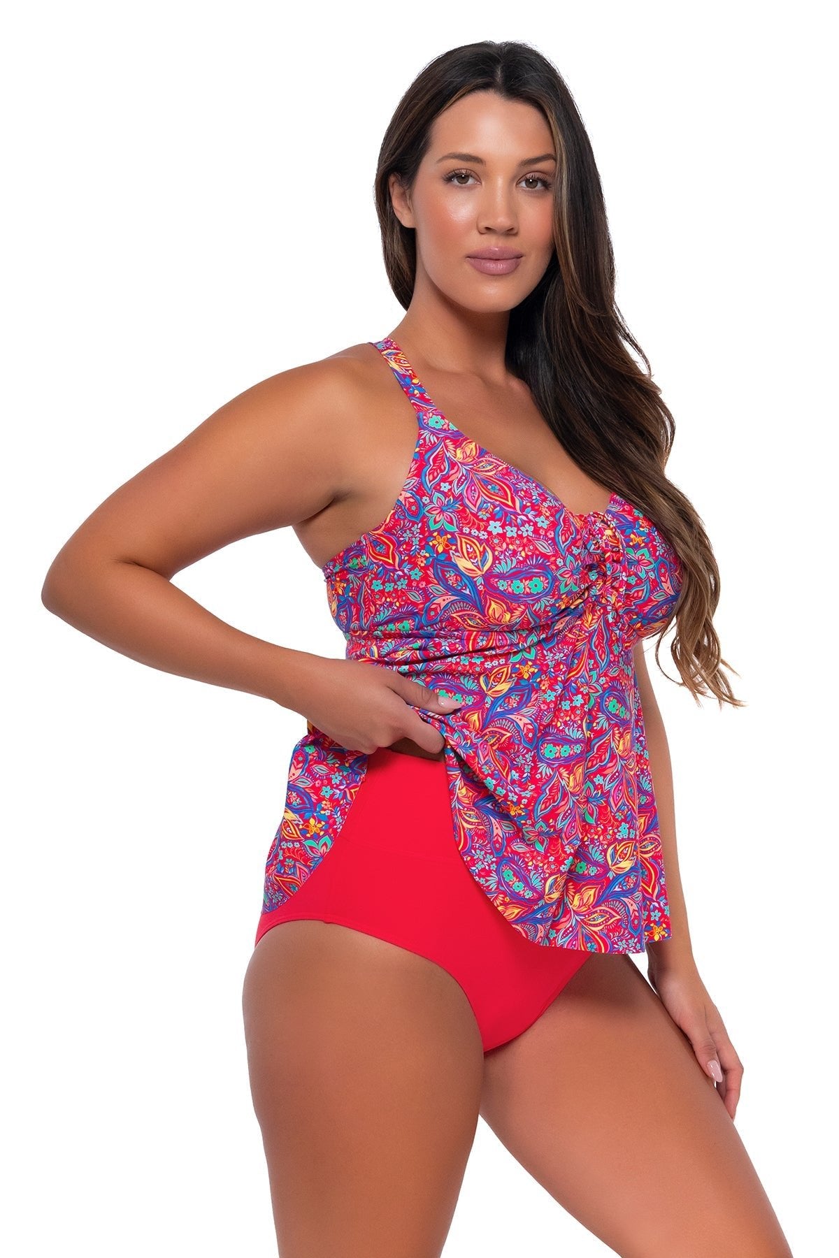 Sunsets Women's Swimwear Escape Rue Paisley Marin Tankini Bikini Top