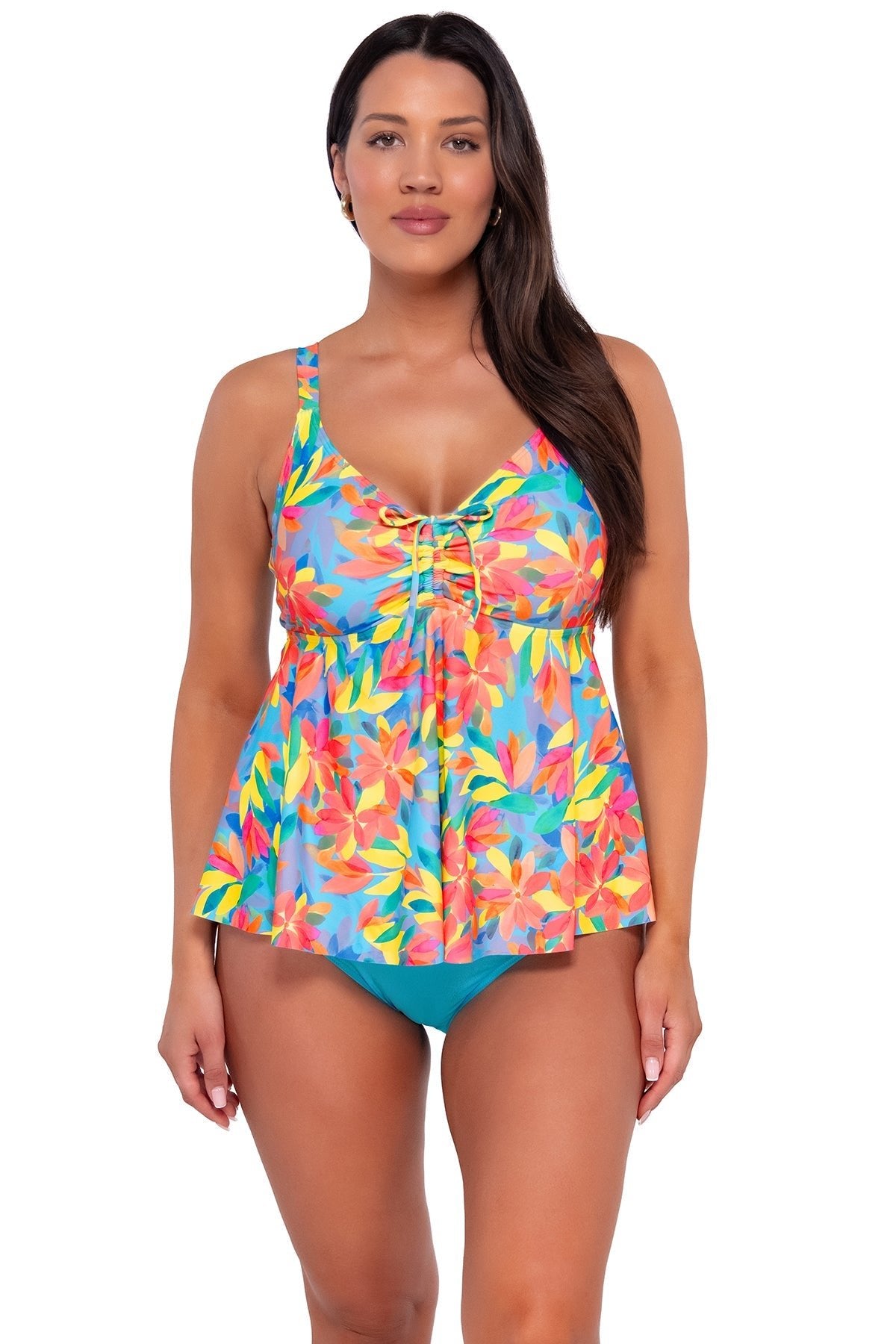 Sunsets Women's Swimwear Escape Shoreline Petals Marin Tankini Bikini Top