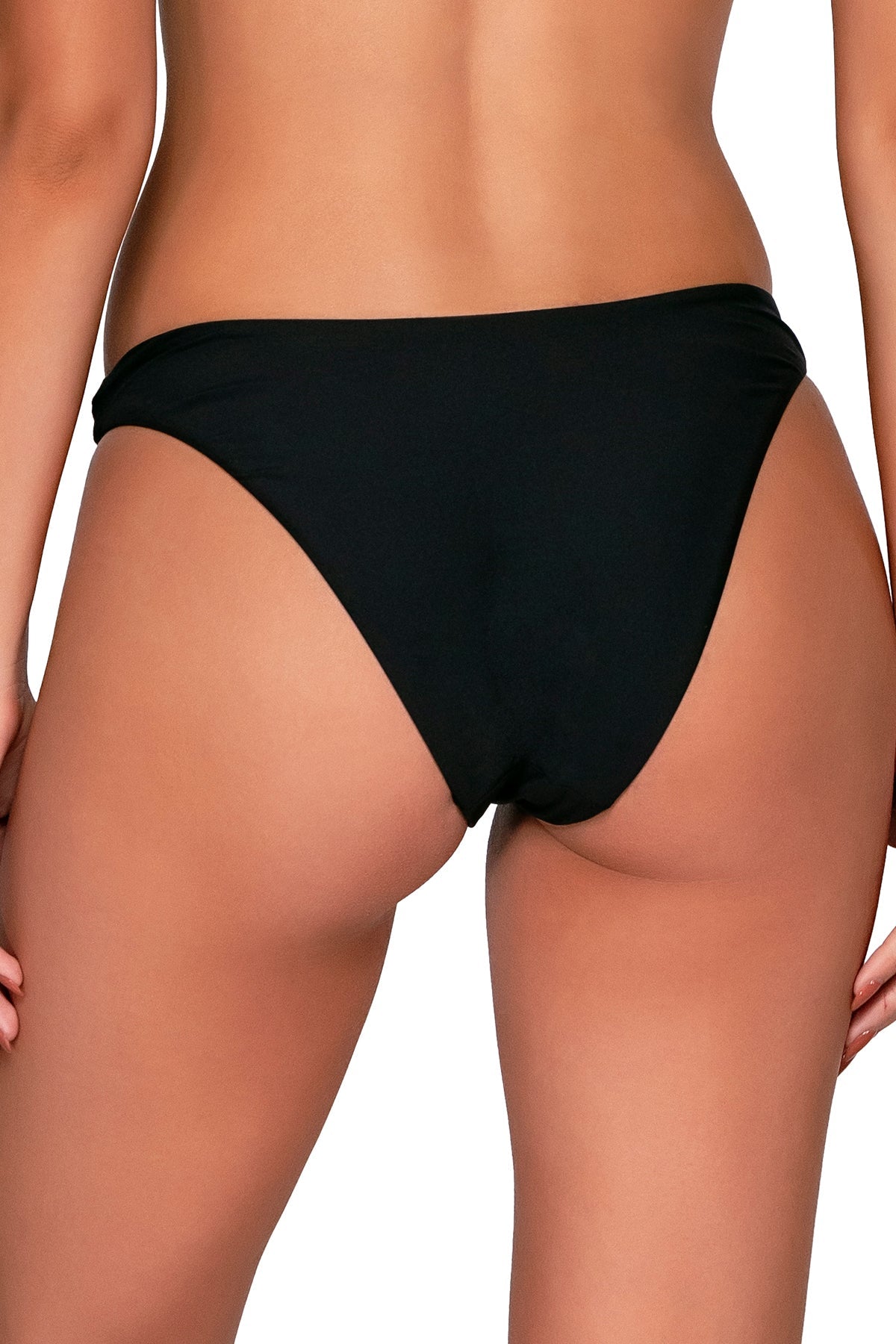 Back view of Swim Systems Black Camila Scoop Bottom