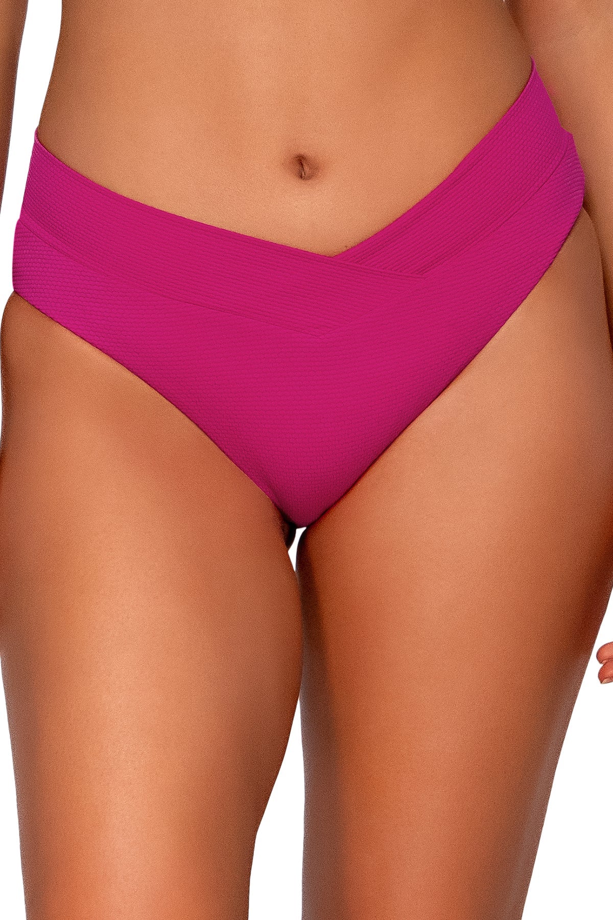 Front view of Swim Systems Magenta Delfina V Front Bottom