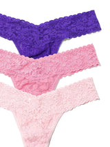 3 Pack Signature Lace® Low Rise Thongs