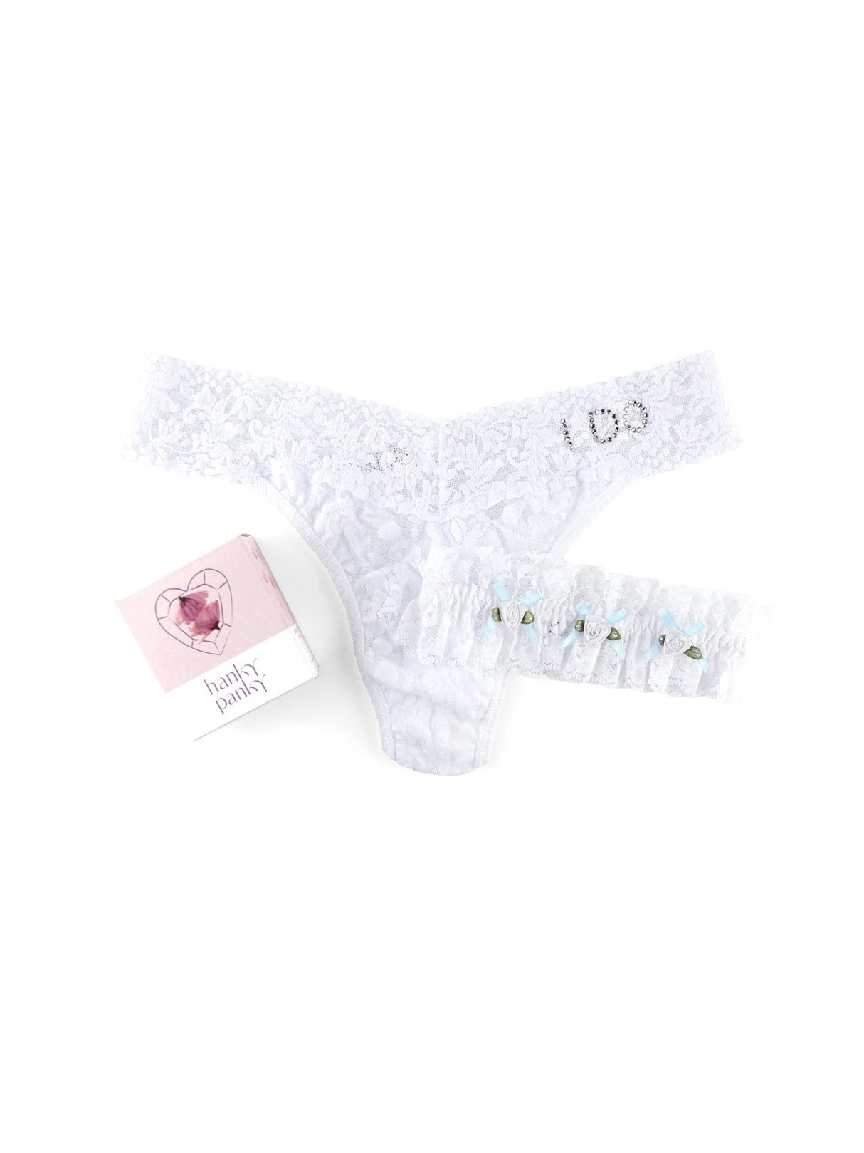 I Do Original Rise Thong & Garter Box Set