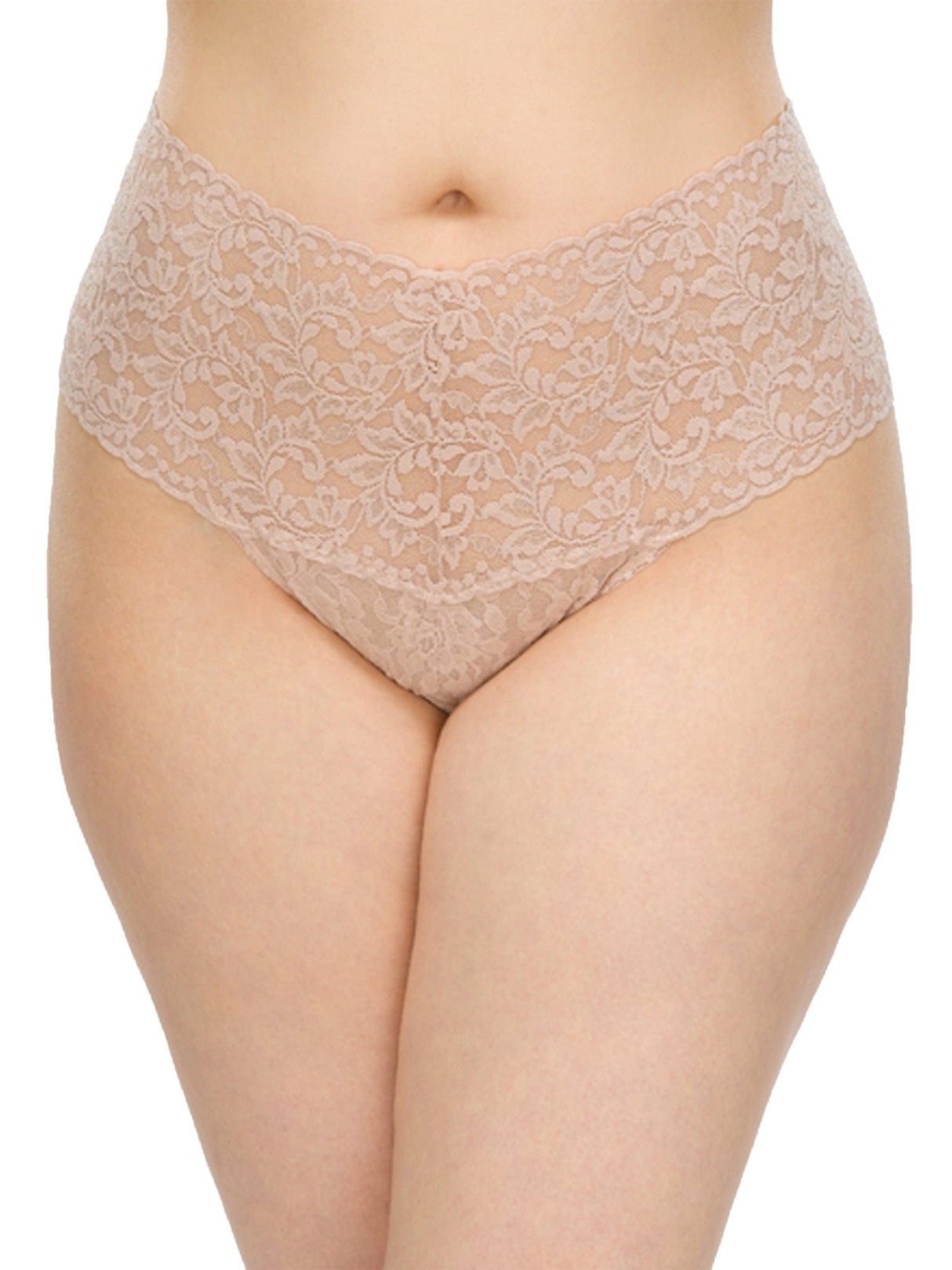 Plus Size Retro Lace Thong