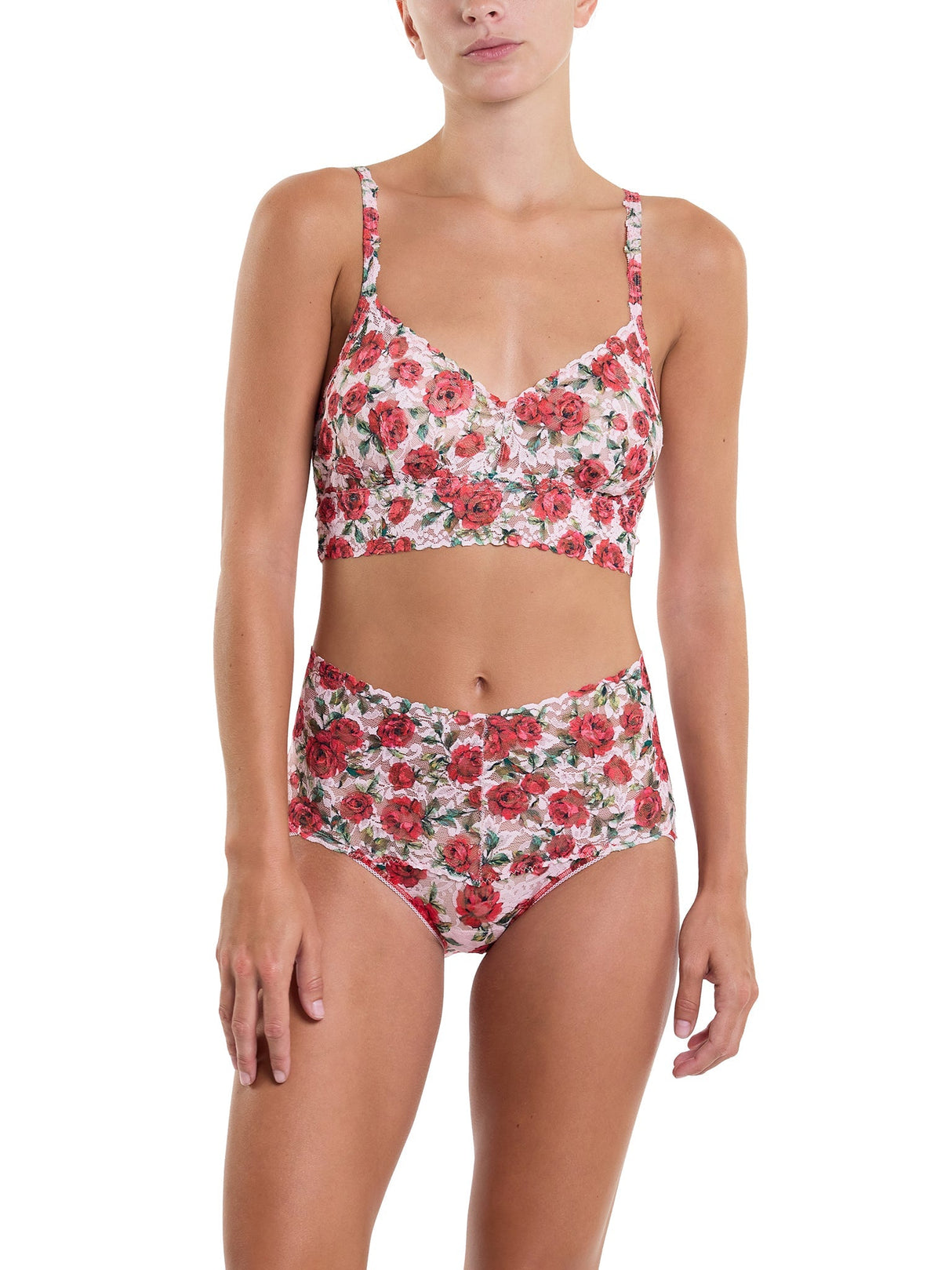 Printed Retro Lace V-Kini