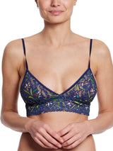 Printed Signature Lace Padded Triangle Bralette