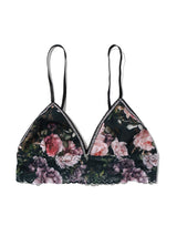 Printed Signature Lace Padded Triangle Bralette