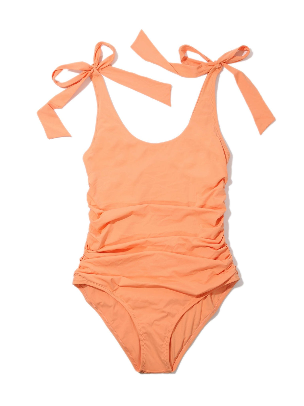 Ruched Bow One Piece Swimsuit