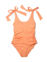 Ruched Bow One Piece Swimsuit