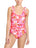 Ruched Bow One Piece Swimsuit