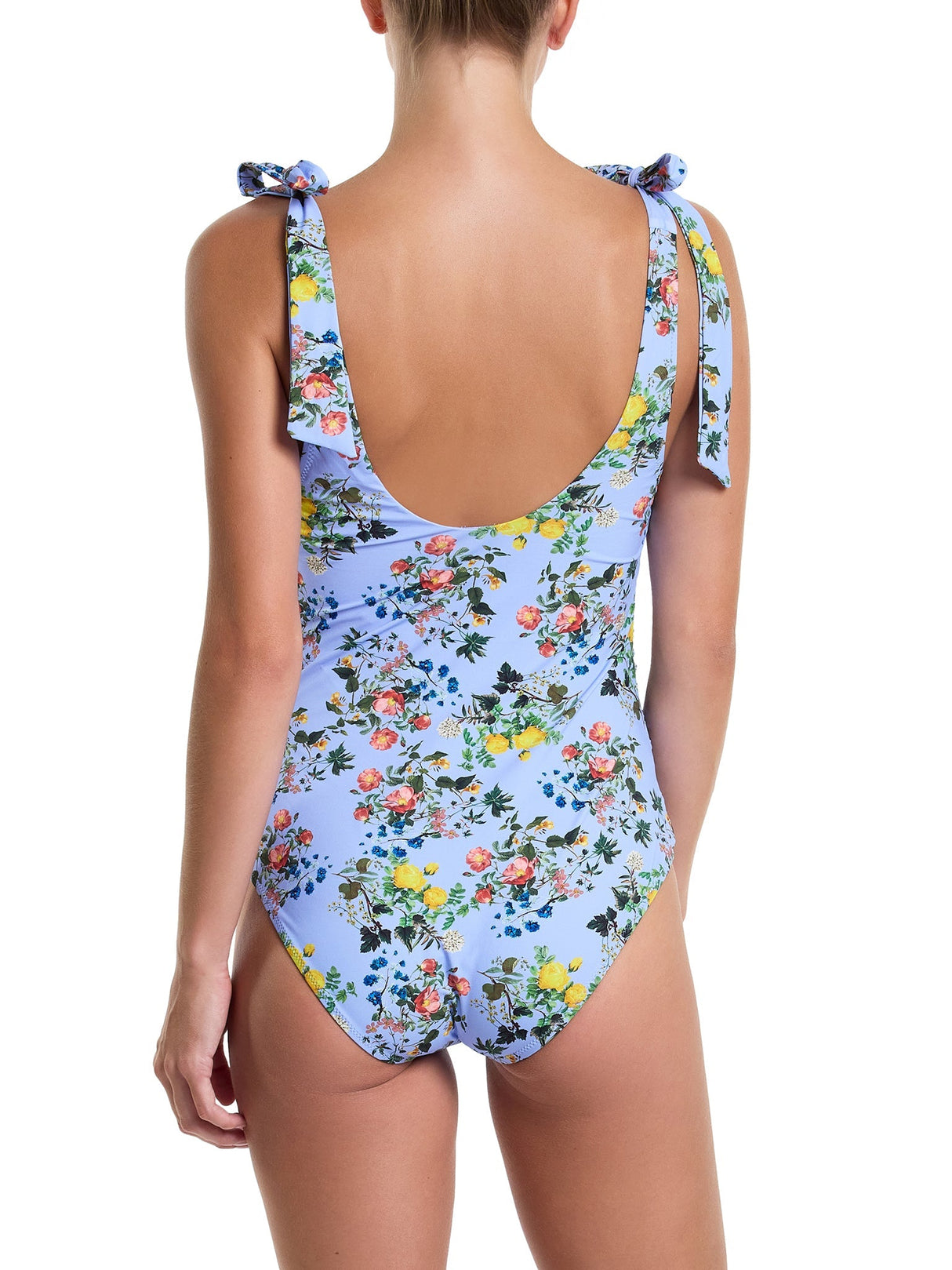 Ruched Bow One Piece Swimsuit