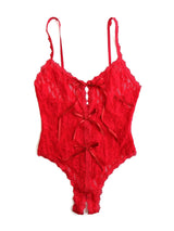 &oh™ Signature Lace Crotchless Teddy