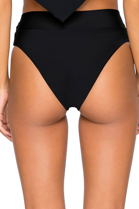 Back view of B Swim Black Out Cove Hi-Waist