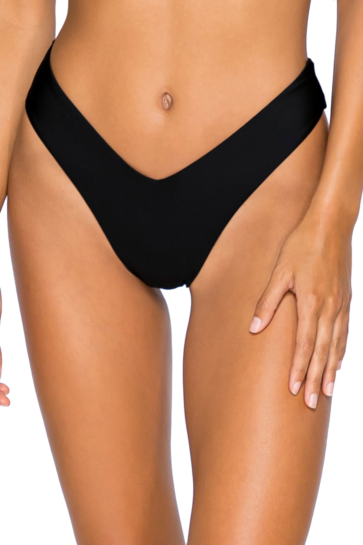 Front view of B Swim Black Out Valencia V-Bottom