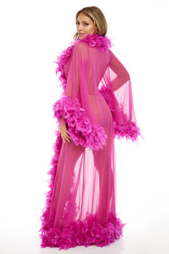 Abby Long Marabou Robe