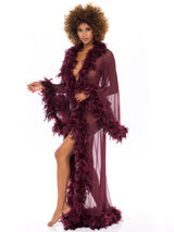 Abby Long Marabou Robe