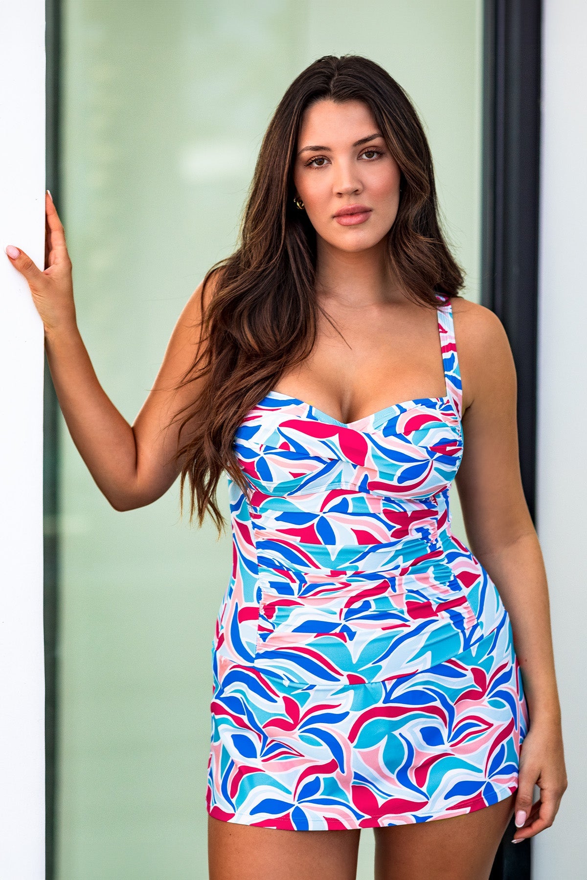 Sunsets Women's Swimwear Escape Making Waves Sienna Swim Dress One Piece Swimsuit